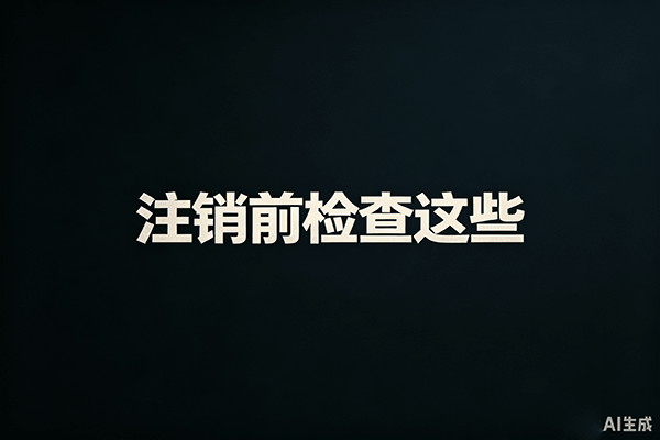注销前注意点