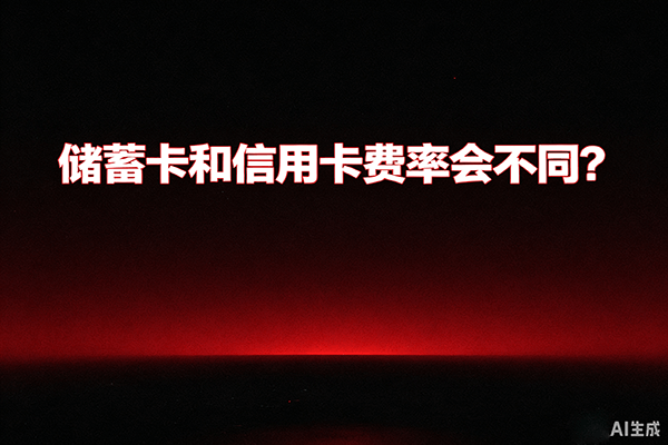 储蓄卡和信用卡费率